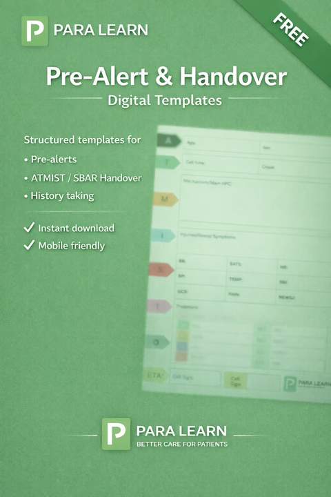 Pre-Alert and Handover Templates